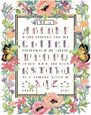 Alphabet Floral Sampler